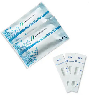 Één Test Kit Rapid Diagnostic van het Stapspeeksel 4.0mm Hiv bepaalt Test